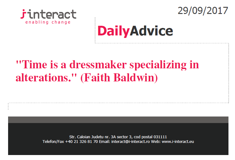 Daily Advice 29 septembrie 2017